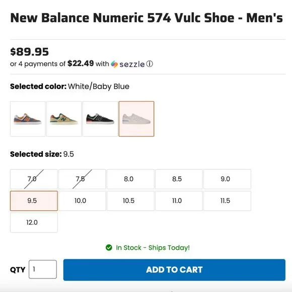 New in Box {New Balance} Numeric 574 Vulc Shoes ~ Size Women's 11/ Men's 9.5 - Picture 3 of 15